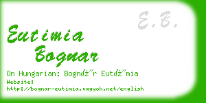 eutimia bognar business card